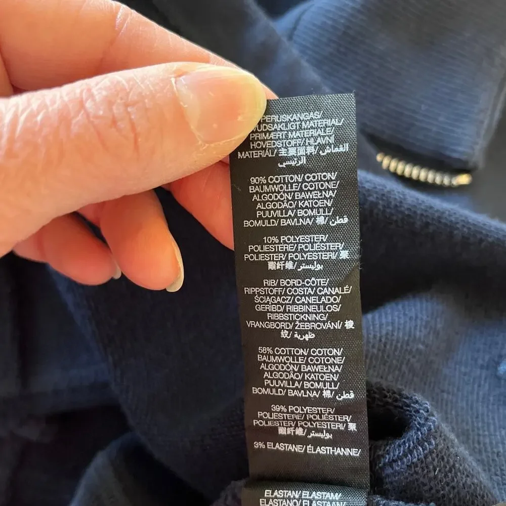 Sweaty Betty Women's Revive Lounge Half Zip Pullover Sweatshirt Size 4 Navy - Picture 6 of 8